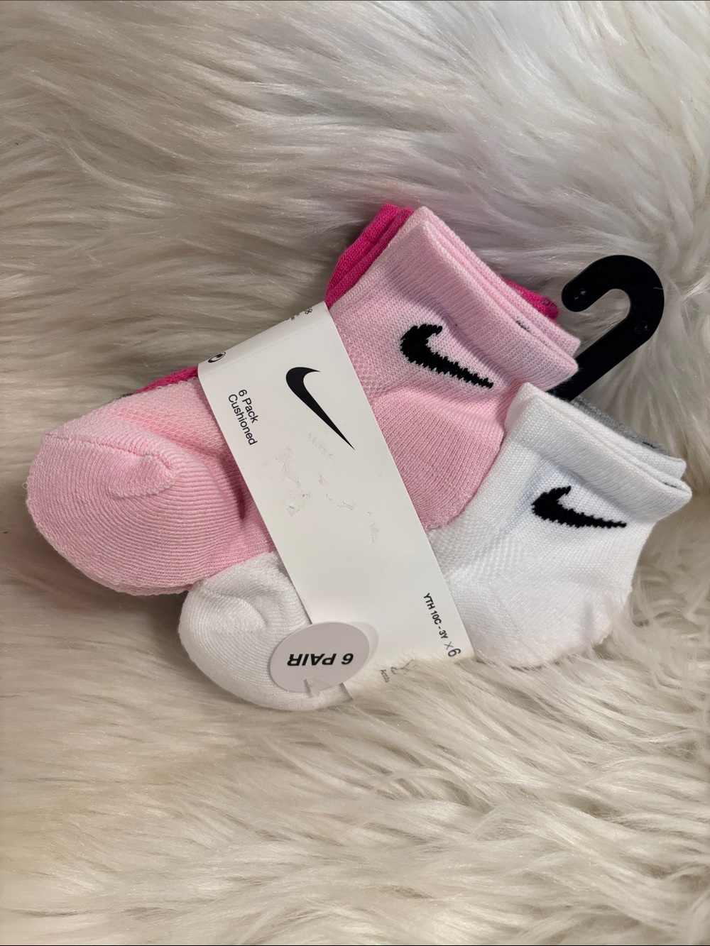 Nike 6 Pack Cushioned Girls Ankle Socks NEW